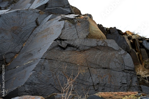 Bulls, goats, horses, people. Ancient rock carvings - Petroglyphs of Tanbaly,
Almaty Region, Zhambyl District, Matibulak Rural District District, Matibulak Rural District