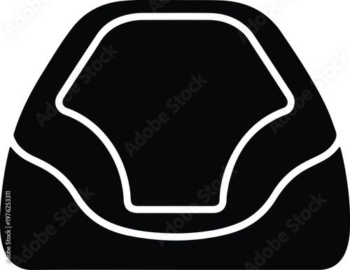 Silhouette comfortable pet bed for cats and dogs home vector design