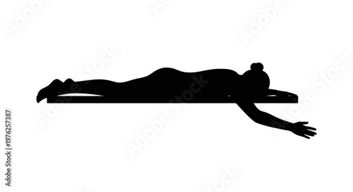 Silhouette of a Person Resting with Hand Extended, Depicting Rest, Relaxation, and States of Mind
