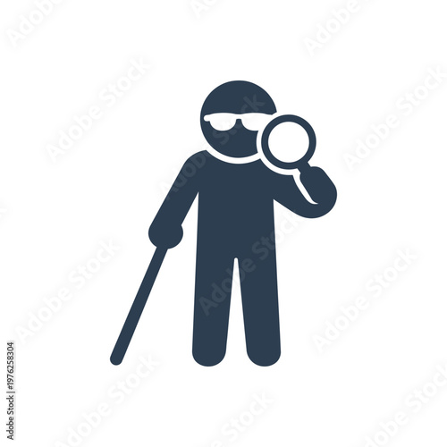 Visual Impairment Magnifier Icon