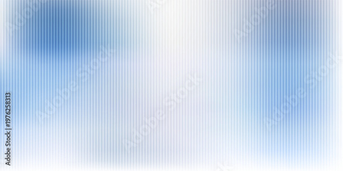 Soft glass ripple gradient in icy pale blue and lavender hues. Delicate reeded texture with frosted distortion effect and minimal vertical blur. Glass texture, vector illustration