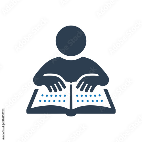 Tactile Braille Reading Icon