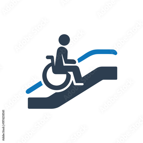 Accessible Infrastructure Ramp Icon