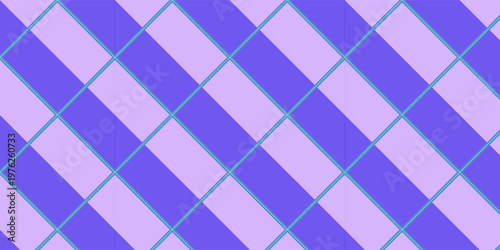 A modern geometric pattern featuring a combination of purple and lilac hues. The design utilizes diagonal stripes and overlapping diamond shapes to create a structured,