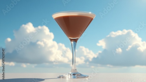 A glass filled with a drink sitting on a table, great for commercial or personal use