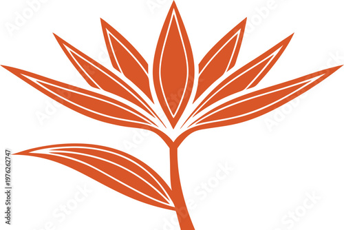 Bird Of Paradise Flower Tropical Illustration. Exotic Bird Of Paradise Floral Design. Bird Of Paradise Bloom Botanical Artwork. Tropical Bird Of Paradise Garden Element. Bird Of Paradise Flower