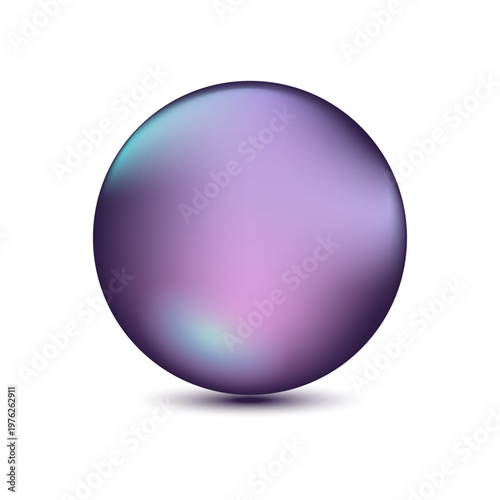 Sphere, ball with purple gradient and shadow	