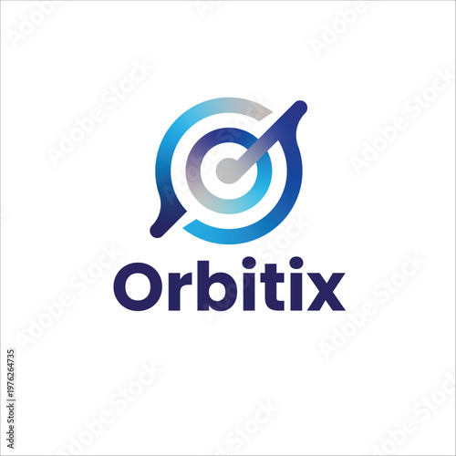 Letter O and space orbit combine the Orbitix geometric logo design.