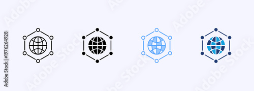 Networking Icon Set Multistyle Various Collection Element For Design