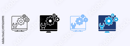 Optimization Icon Set Multistyle Various Collection Element For Design