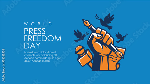world press freedom day background template