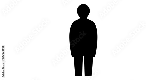 Silhouette of a Person Standing Tall, Representing Individuality and Human Existence