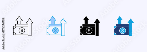 Inflation Icon Set Multistyle Various Collection Element For Design