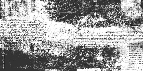 Grunge textured background with handwritten script and vertical lines