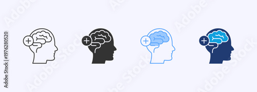 Psychiatry Icon Set Multistyle Various Collection Element For Design