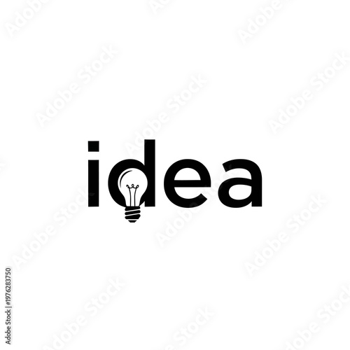 Idea Concept with Light Bulb Symbol.