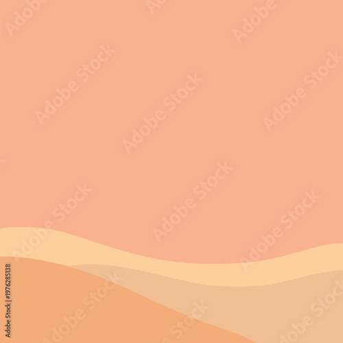 Minimal abstract background with flowing pastel wave shapes in warm summer tones. Perfect for branding, social media, posters, presentations, and modern design layouts.