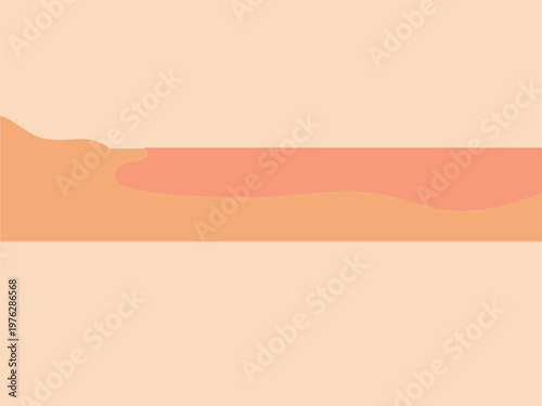 Wide horizontal abstract beach background with soft layered shapes and warm sunset tones. Ideal for banners, headers, social media covers, and summer branding layouts.