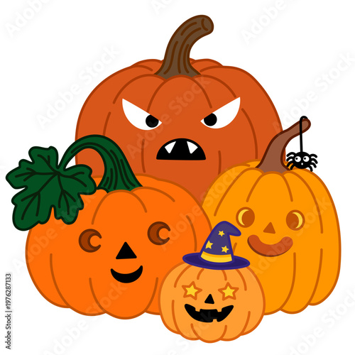 halloween pumpkin with pumpkins ghost