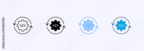 Programming Icon Set Multistyle Various Collection Element For Design