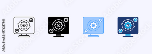 Software Icon Set Multistyle Various Collection Element For Design