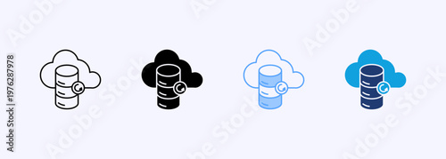Databases Icon Set Multistyle Various Collection Element For Design
