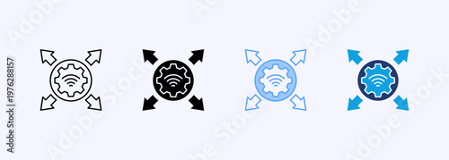 Scalability Icon Set Multistyle Various Collection Element For Design
