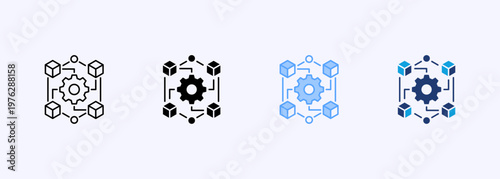 Interoperability Icon Set Multistyle Various Collection Element For Design