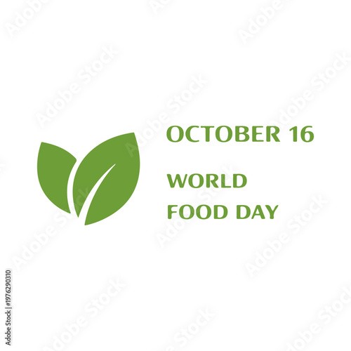 October 16 World Food Day
Vector holiday banner on a white background