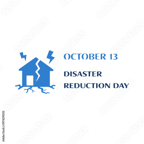 October 13 Disaster Reduction Day
Vector holiday banner on a white background