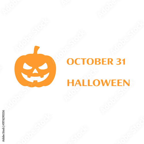 October 31 Halloween
Vector holiday banner on a white background