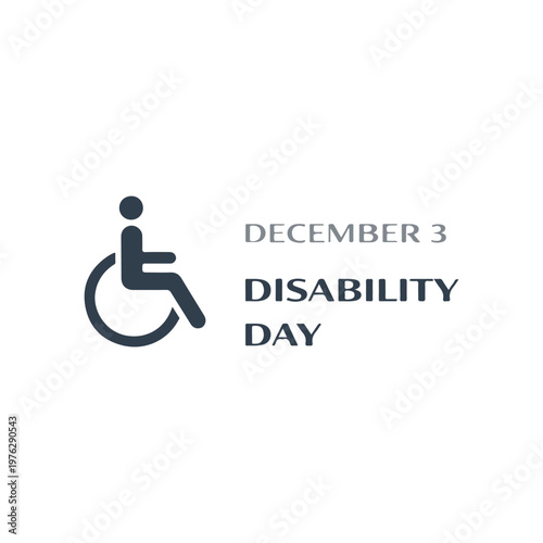 December 3 Disability Day
Vector holiday banner on a white background
