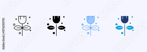 Plant and botanical icons with greenery, leaves, and natural growth elements. Multiple style Icons set.