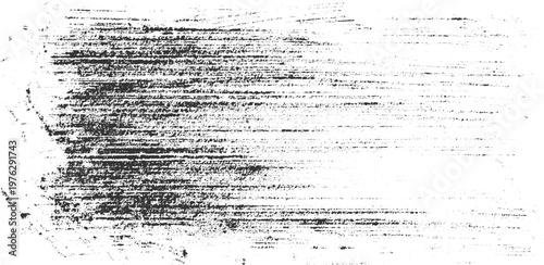 Textured black and white horizontal brush strokes with grainy detail abstract background grunge distressed