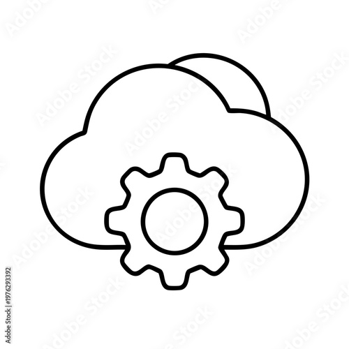 Cloud Computing Settings Icon – Cloud Configuration and Technology Symbol Configuration Editable Stroke line icons 50 0.2-17.eps