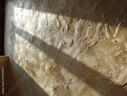 Wallpaper Mural textured plaster wall finish with natural sunlight Torontodigital.ca