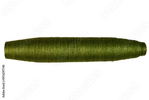 Vibrant green sewing thread...