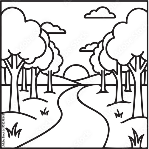 three cartoon sheep grazing in fenced meadow with wind turbines and clouds