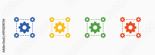Interoperability Icon Set Color Multiple Style Collection Element For Design