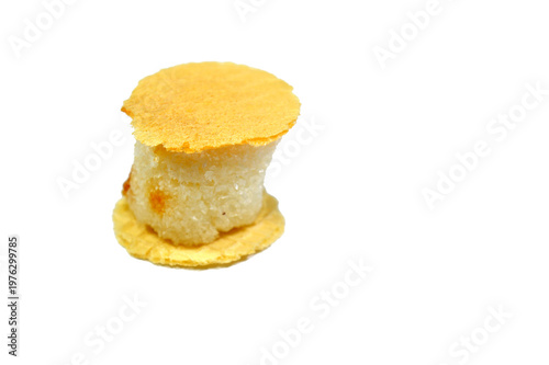 coconut small, sweet treats, thin, crispy wafers sandwiching patties of sesame, peanuts or coconut, often held together by honey or sugar, popular on Egyptian beach