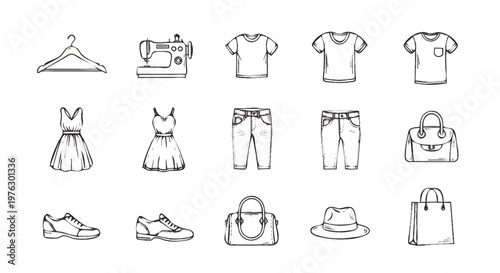 set de icones de loja retro vintage isolado sobre fundo branco estilo classico comercial e design nostalgico