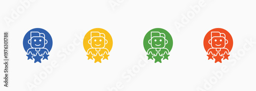 Expert Icon Set Color Multiple Style Collection Element For Design