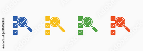 Evaluation Icon Set Color Multiple Style Collection Element For Design