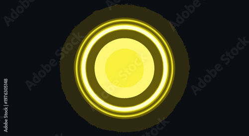 Glowing Yellow Circle Light Effect.