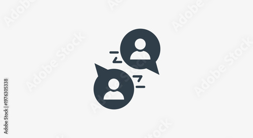 Two People Talking Communication Icons.
