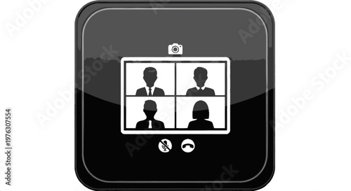 Four People Video Conference Meeting.