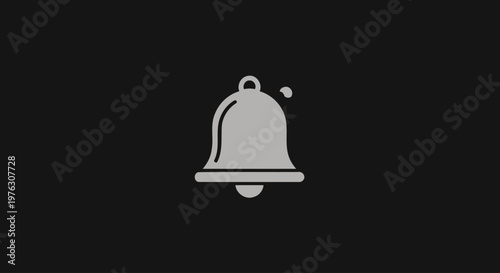 Gray metal service bell icon.
