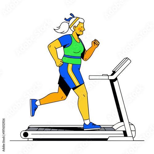 Happy Senior Couple Doing Aerobics