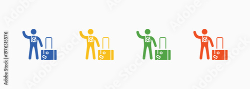 Tourism Icon Set Color Multiple Style Collection Element For Design