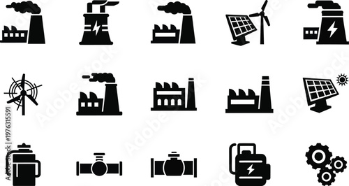 A versatile icon set illustrating core human resources, recruitment, and business processes for professional development in the workplace